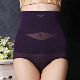 Popular Mesh Sexy High Waist Body Lifting Arm Shaping Underwear (Option: Purple-M)