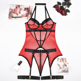 Women's Hot One-piece Sexy Lingerie (Option: Red-S)