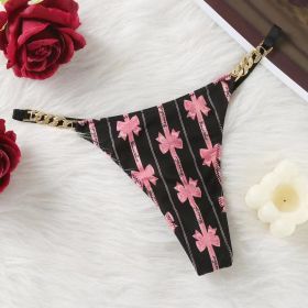 Thongs Panties Hollow Out Attractive Victoria Underwear (Option: Butterfly Print-M)