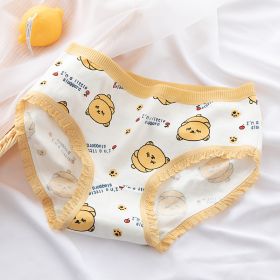 Japanese Cute Bear Lace Girl Underwear (Option: Full Printed Bear-M)