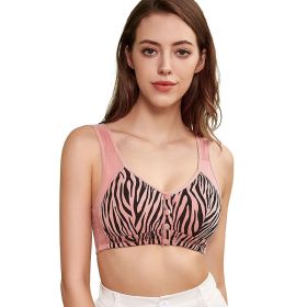 Women's Printing Without Steel Ring Vest Bra (Option: 36 80-221 Cameo Brown)