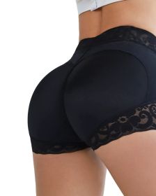 Corset Up And Down Lace High Waist Butt-lift Underwear Tight Briefs (Option: Black-S)