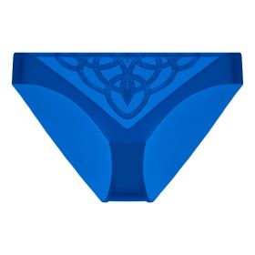 Women's Underwear Big Chest Small Push-up Thin (Option: Blue 077P-M)