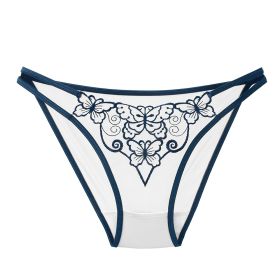 Women's Briefs High Elastic Comfortable Breathable Mesh (Option: Gray Blue-Average Size)