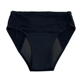 Large Size Ladies' Underwear Side Leakage Prevention Menstrual Panties (Option: Black-M)