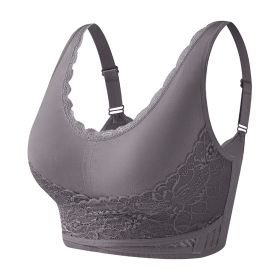 Lace Sports Underwear Upgraded Bra (Option: Gray-M)