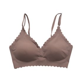 Fitness Vest Bra Women's Comfortable And Breathable (Option: Milk Coffee-S)