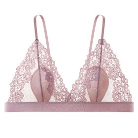 French Crystal Glasses Sexy Lace Lingerie Women (Option: Pink-S)