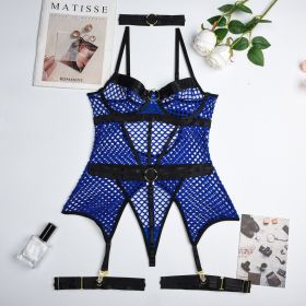 Women's Hot One-piece Sexy Lingerie (Option: Blue-S)