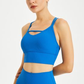 Nude Feel Beauty Back Yoga Vest Women's Outer Wear (Option: Dream Blue-S)