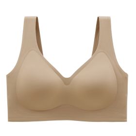 Plus Size Plus-sized Seamless Underwear Push Up Adjustable One-piece Bra (Option: Skin Color-M)