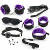 SM Bondage Restraint Set Sex Handcuffs Whip Anal Beads Butt Plug Anal Plug Bullet Vibrator Sex Toys for Woman Adult S&M Fetish