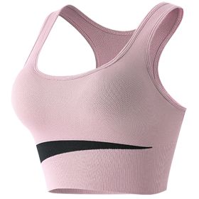 Contrast Color Beauty Back Exercise Underwear Women's Shockproof Without Steel Ring (Option: Pink-M)