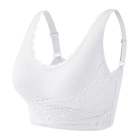 Lace Sports Underwear Upgraded Bra (Option: White-XXL)