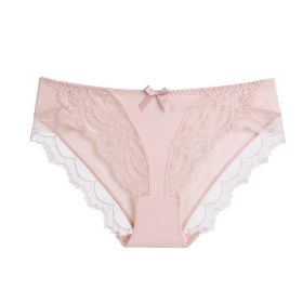 Lace Women's Panties Purified Cotton Crotch (Option: Shrimp Red-M)